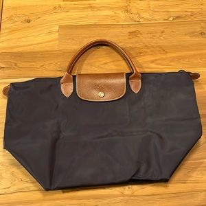 LONGCHAMP large Handheld Tote LePliage  Dark Purple GUC
